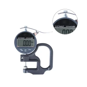 Professional KBD Thickness Gauge 4 Digital Display Measuring Instrument 0 25mm 0.001mm Accuracy Aluminum Alloy+ABS 1 Year