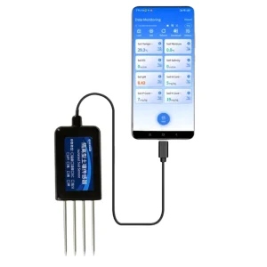 Professional Portable USB Type C Agriculture 8 in 1 Digital Soil Sensor Tester for Temperature Moisture EC PH NPK Salinity