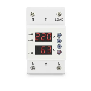 Puluos KES9VA-63 3P Smart Protection Relay 40A 63A 80A 100A Auto Reconnect Voltage Current Protector