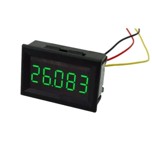 RD 4 Digit Digital Only Voltmeter DC 3.5-30V 2 Wires Green Car Panel Meter with Shell