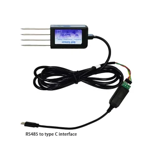 RD S8IN1 02 Soil Sensor Manufacturer RS485 to Type C Output Interface 8 in 1 Integrated Soil NPK Soil PH Sensor