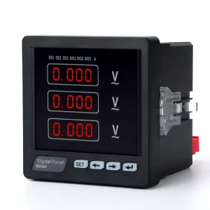 REHE RM-3AV33 Digital Panel Voltmeter LED Display Energy Metering System for AC Three-Phase Voltage RS485 Connectivity