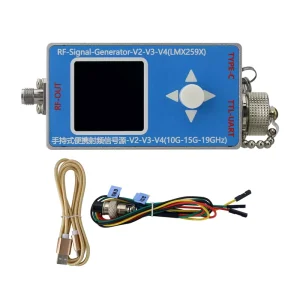RF Signal Generator V3 (10M-15GHz) Handheld Signal Source with Type-C Cable and UART Serial Data Communication Cable