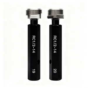 RNH Imperial Taper Pipe Thread Plug Gauge RC Taper 1 16 1 8 1 4 High Precision 0.001mm GCr15 Steel Silver High Accuracy Gauges