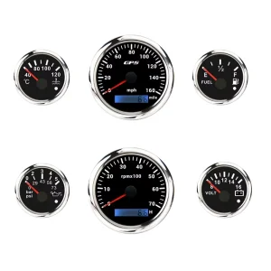 RPM Car Racing Gauge Set, 5 or 6 Piece