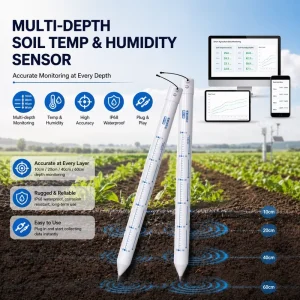 RS485 Modbus RTU 7 in 1 Soil Integrated Sensor for NPK EC pH Moisture Temperature Measurement in Smart Agriculture IoT