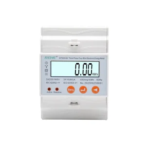 RS485 Modbus RTU Digital Din Rail Kwh Multimeter for Power Consumption Monitoring 3-Phase Energy Meters