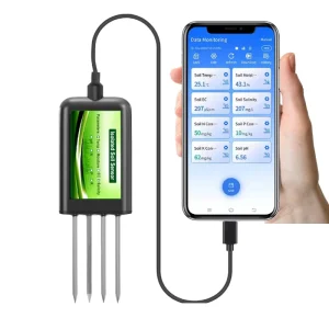 RS485 Soil Sensor Humidity Level Measuring Instruments 8in1 Soil Moisture NPK Salt PH Temperature EC Sensor