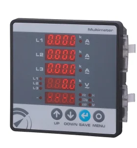 Rail Power Meter 3 Phase Energy Meter with RS485 Modbus LCD Digital Display for Panel Mounted Electrical Monitoring