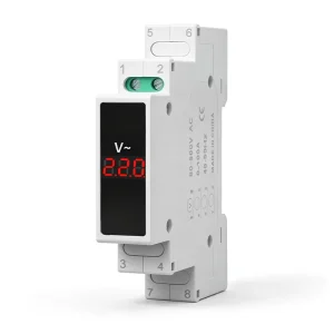 Rail Type AC Digital Meter Single Phase/three-phase Voltmeter 220/380VAC High Precision Voltmeter