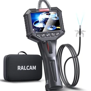 Ralcam Auto Inspection Camera Industrial Endoscope with LED Light Cmos 2 Way Adjustable Video Waterproof Borescope