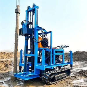 Rapid Boring 35HP Diesel Hydraulic Portable Crawler 180M Household Water Well Drilling Rig Machine
