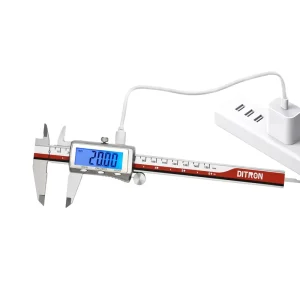 Rechargeable Digital Vernier Caliper with LCD Screen Backlight Function Vernier Caliper Use USB C Charge Measuring Tools