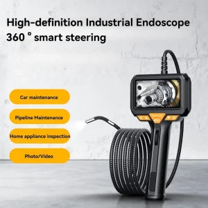 Rigid Probe Industrial Endoscope With Lens and Video Recording for Carbon Deposition Check