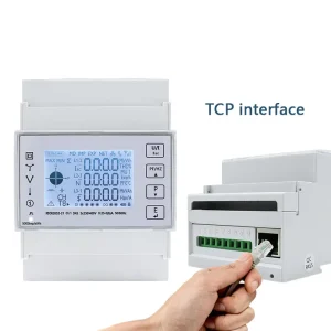 Rogowski Coil Connected TCP RJ45 Three Phase Indirect Multi tariff Function Energy Meters kWh Power LCD Display Electric Meter