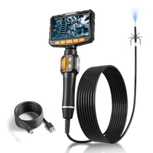 Rotatable Industrial Endoscope HD Screen for AC Duct Engine Inspection Household Cleaning Tools Accessories