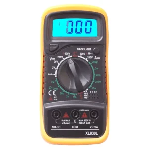 Rubber Protector XL830L Battery Replaceable Backlit Display Multimeter NO Battery