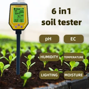 S-3000 Multifunctional Soil Tester Portable Conductivity pH Meter Soil Temperature Humidity Illuminance Meter