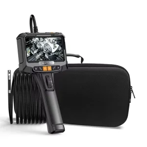 S10 3.9/6/8.5mm 1m/2m Two-way 360-degree IP67 Waterproof Industrial Articulating Borescope Steering Camera 5-inch IPS Display