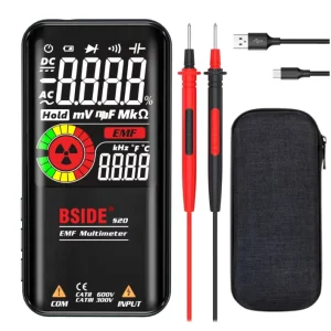 S20 EMF Meter Multimeter Electromagnetic Radiation Detector 9999 Counts Auto Range Universal Meter Radiation Detector