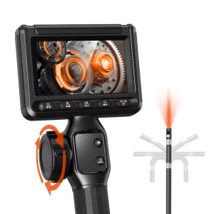 S23 Articulated Inspect Camera 2 Ways 4.3Inch 8.5mm 1.5m 360 Steering Semi Rigid Sewer Pipe Industrial Borescope Endoscope