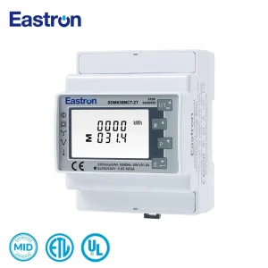 SDM630MCT 2T MID 3 Phase DIN Rail Dual Source Energy Meter CT Connected RS485 Modbus Electricity Meter