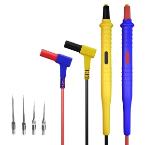 SFD234 1000V 20A Stainless Steel Multimeter Test Pen Silicone Cord