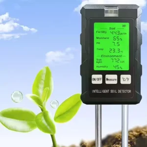 ST 03 6 in 1 Digital Soil PH Meter Tester LCD Temperature Sunlight Soil Moisture Meter Tester for Garden Plants and Awns