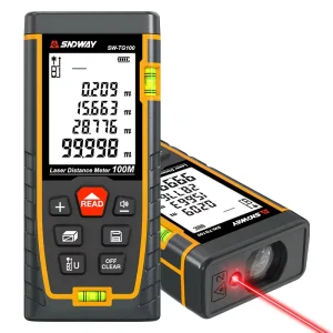 SW-TG Digital Laser Distance Meter Rangefinder Distance Area Volume Multimeter Test Tool
