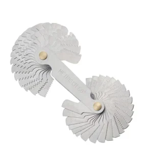 Screw Gauge Set Thread Pitch Gage 52 Blades 60 Degree Metric 55 Degree Whit Thread Pitch Gage Feeler Gauge