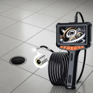 Semi Rigid Snake Endoscope 5 Inch Display 1080P HD IP67 for Curved Pipeline and Drain Inspection