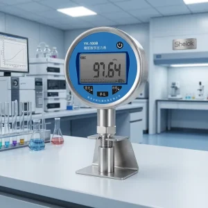 Shelok YK 100B Digital Pressure Gauge RS485 Output 0.05%~0.25%FS High Precision Stainless Steel Industrial Digital Manometer
