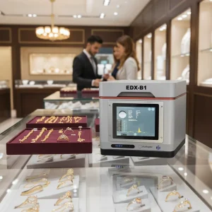Silver Pt Gold Analyzer EDX B1 Benchtop XRF CE Certified Gold Testing Machine 10.1 inch Color Touch Screen 60 120 Seconds
