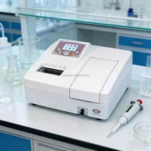 Single Beam UV Vis Spectrophotometer with 10mm Manual Quadruple Cell Holder Wide Sample Chamber Lab Photometer