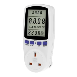 Single Phase 230V Digital Smart LCD Energy Meter with 2900W Max Power 0.1% Accuracy CE Certified UK Plug