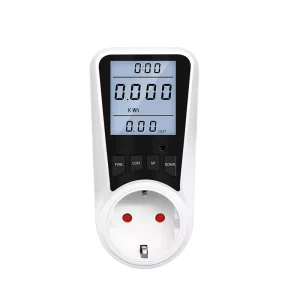 Single Phase AC Power Meter Socket Kilowatt Wattage Voltage Monitor Electric Energy Usage Monitor Wattmeter