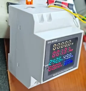 Single Phase Household Smart Energy Meter 220V Rail Mounted LCD Display 1% Accuracy 80A Max Current Voltage Current Power