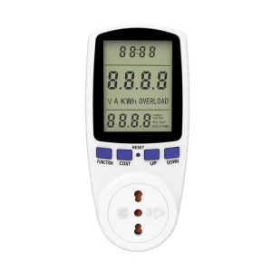 Wattsave Single Phase 230V Household Plug Smart LCD Digital Power Meter Accuracy 0.1% CE Certified Italy Plug