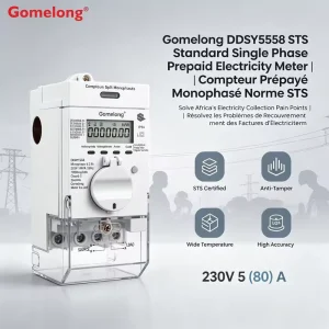 Single Phase STS Prepaid RF Smart Energy Meter 1.0 Class Bidirectional Electricity Meter with Anti Tamper Multi Tariff Functions