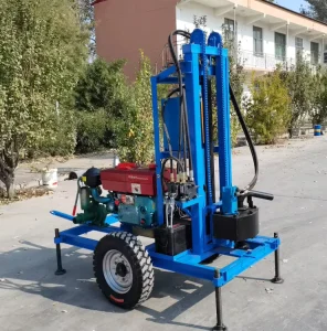 Small 100m 200m 300m Drilling Rig Mini Deep Water Drilling Well Feed Boring Machine