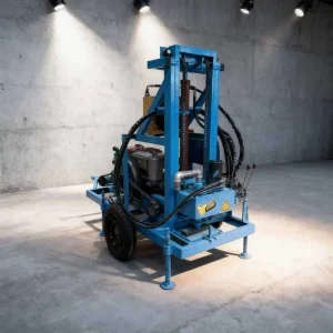 Small Gasoline Powered Agricultural Water Borehole Drill Rig Machine Engine Motor Pump for Mine Well Drilling Max.200m Depth