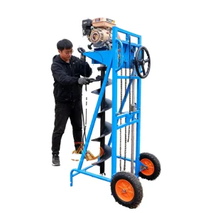 Small Portable Air Cooled High Efficiency Diesel Gasoline Drill Agricultural Universal Ground Drill