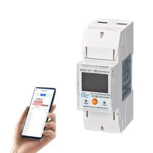 Smart 220V AC Digital KWH Meter Single Phase 1 Phase DIN Rail WLAN Automatic Circuit Breaker Energy Power Meters