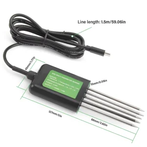 Smart 7 in 1 NPK Soil Nutrient Meter Portable Analyzer for Quick Fertility Test USB C Rechargeable Power Supply