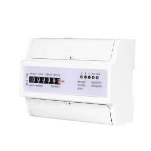 Smart Electronic Power Energy Meter Analog Counter Durable 5(100)A Three Phase Three Wire Din Rail Mounting 35mm Size