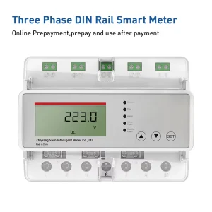 Smart Prepaid Three-Phase Energy Meter with Class 1.0 Accuracy LCD Display Split Type