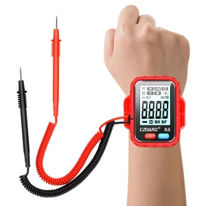 Smart Watch Style Wearable Wrist Strip Wrist worn Digital Multimeter Multi Tester Meter Measurable DCV ACV Resistance Continuity