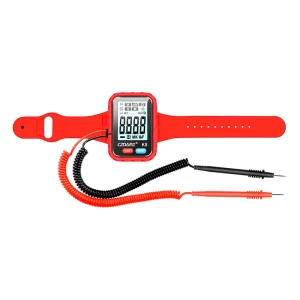 Smartwatch-Style Wearable Wrist-Worn Digital Multimeter for DC/AC Voltage, Resistance, and Continuity