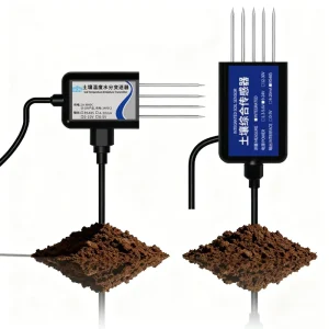 Soil EC pH Sensor 4 in 1 RS485 Modbus Temperature Humidity IP68 Waterproof for Precision Agriculture Greenhouse Farm Irrigation