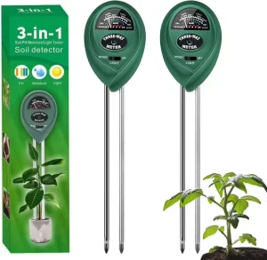 Soil Moisture Temperature Humidity EC PH NPK Sensor 3 in 1 Rapid Soil Tester Meter for Garden Lawn Farm Indoor and Outdoor